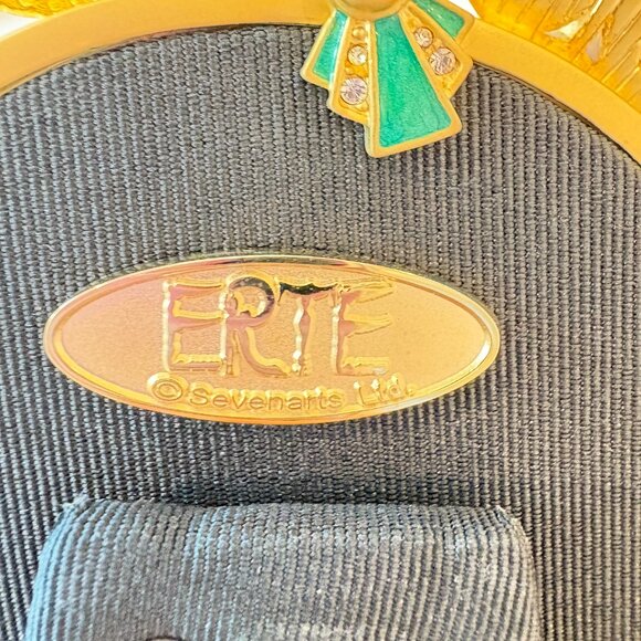 Authentic Erté Sevenarts Ltd. jeweled octagonal photo frame – rare Art Deco gold - Picture 4 of 9